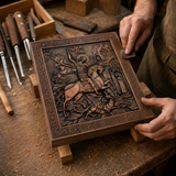 St. George the Victorious Hand-Carved Wood Icon – A Symbol of Courage & Faith