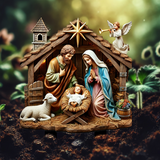 2D Acrylic Nativity Scene | Star of Bethlehem Christ Child Decoration