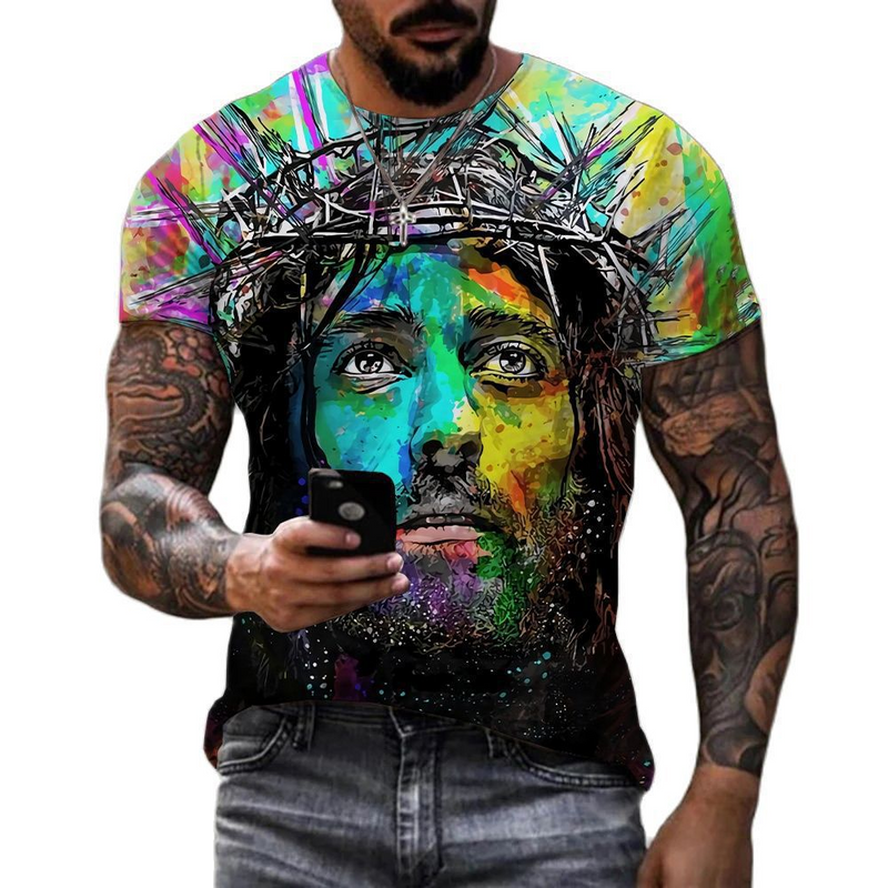 Fashionable and beautiful religious Christ Jesus 3D print clothing