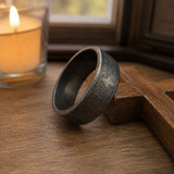 Scripture Cross Stainless Steel Ring