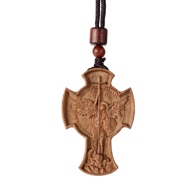 North American Black Walnut St. Michael Pendant