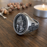 925K Sterling Silver Praying Hands Ring - Christian Symbol of Faith and Devotion