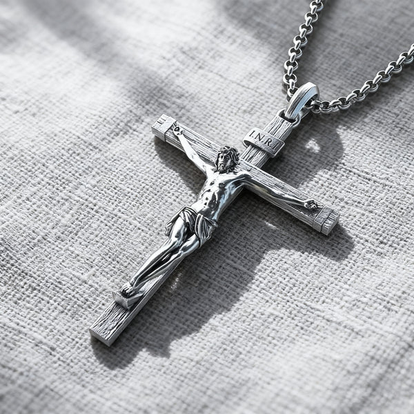 S925K Silver Jesus Crucifix Pendant | A Tangible Reminder of His Love
