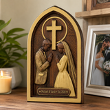 Hand-Carved Beechwood Christian Marriage Prayer Plaque – Personalized Wedding & Anniversary Gift