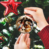 Wooden Christmas Nativity Pendant Wall Decoration Wall Hanging