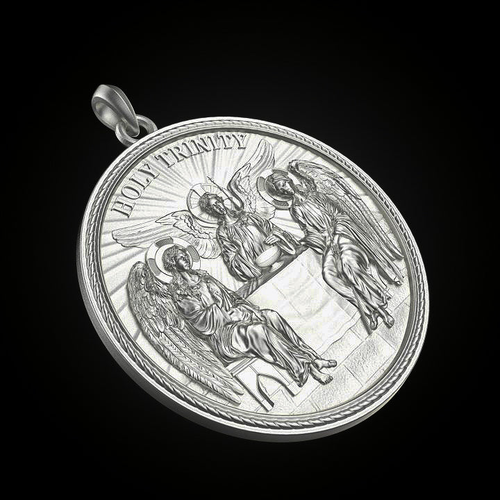 Holy Trinity S925k Silver Round Necklace