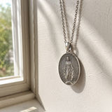 S925 Silver/Titanium Steel ‘Miracle’ Medallion Necklace