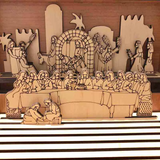 Crucifixion Scene Easter Wooden Book Gift