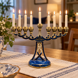 Holy 9-Branch Christian Menorah: Emblem of Divine Light and Devout Faith