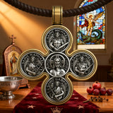 Baroque Style Crucifix Pendant with Jesus and the Four Archangels – A Symbol of Faith and Divine Protection