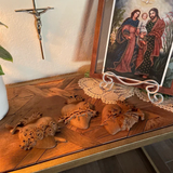 Holy Family Three Sacred Hearts Wooden Wall Decoration