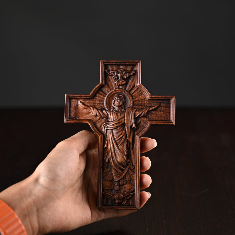 BGCOPPER Himmelfahrt Jesu Holzschnitzerei Kreuz-Die besten Geschenke für Ostern