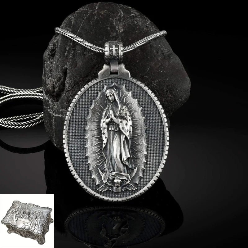 Our Lady of Guadalupe Virgin Mary Necklace,the patron saint of America and unborn children