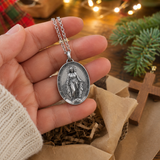 S925 Silver/Titanium Steel ‘Miracle’ Medallion Necklace