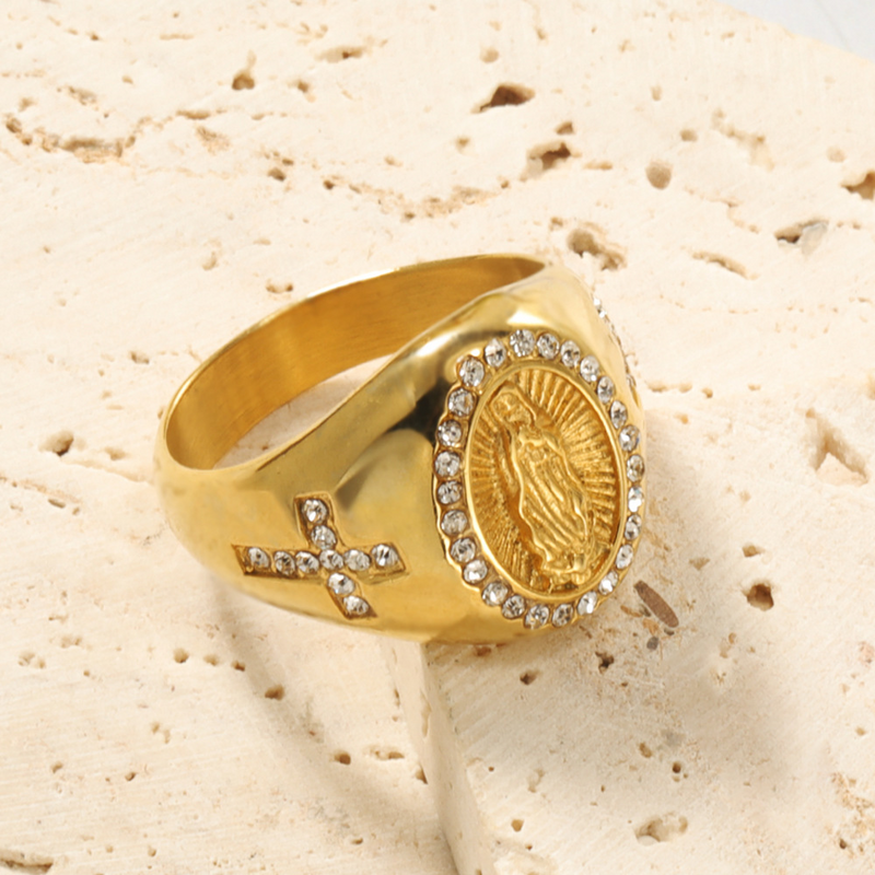 Our Lady of Guadalupe Titanium Ring
