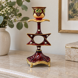 Vintage Burgundy Star of David Candle Holder – Faith & Heritage Home Decor