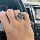 Saint Michael Archangel Protection Ring – S925K Sterling Silver Christian Faith Ring