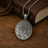 Pure Tin Miraculous Medal Virgin Mary Necklace