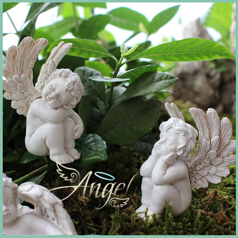 5 angel garden resin ornaments decorative garden decorative stone miniature angel fairy garden angel courtyard with monumental statue