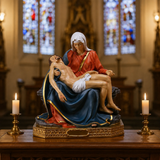 Resin Pietà Statue – Virgin Mary Holding Jesus Christian Home Decor