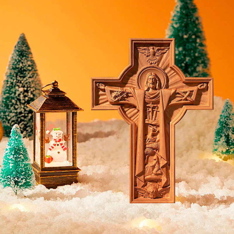 Bgcopper Ascension von Jesus Holz schnitzerei Kreuz-2023 NEUE VERSION