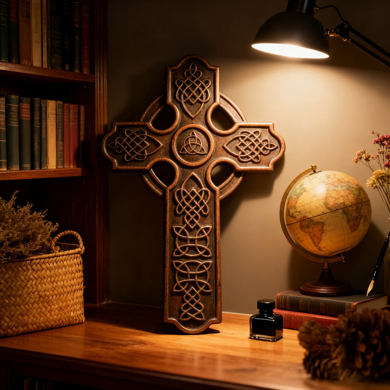 Keltisches Kreuz Holz schnitzerei
