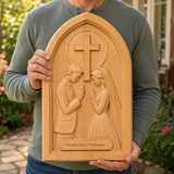 Hand-Carved Beechwood Christian Marriage Prayer Plaque – Personalized Wedding & Anniversary Gift