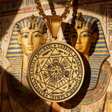 Vintage Titanium Seven Archangel's Seal Pendant - Amulet against evil eyes, curses, spells