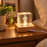 St. Francis of Assisi  Crystal Lamp: A Beacon of Peace & Creation