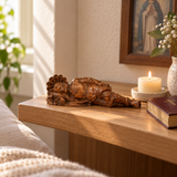 Hand-Carved Sleeping Saint Joseph Wooden Statue – Catholic Religious Home Decor, Prayer & Faith Gift
