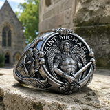 St. Michael Archangel Holy Sword Gabriel Angel S925K Silver Ring
