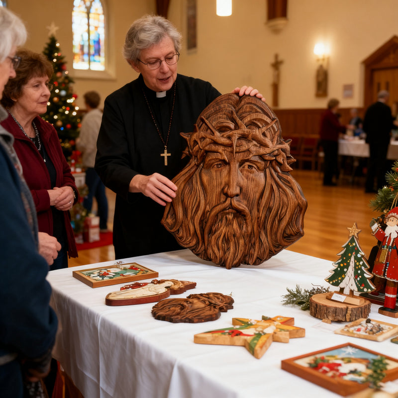 Handcrafted Beechwood Jesus Thorn Crown Wall Hanging — A Sacred Reminder of His Everlasting Love