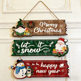 Christmas & New Year Wooden Hanging Signs: Rustic Holiday Cheer for Your Home