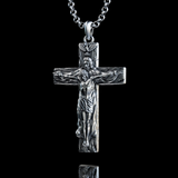 New Titanium/S925K Silver Trinity Cross Necklace