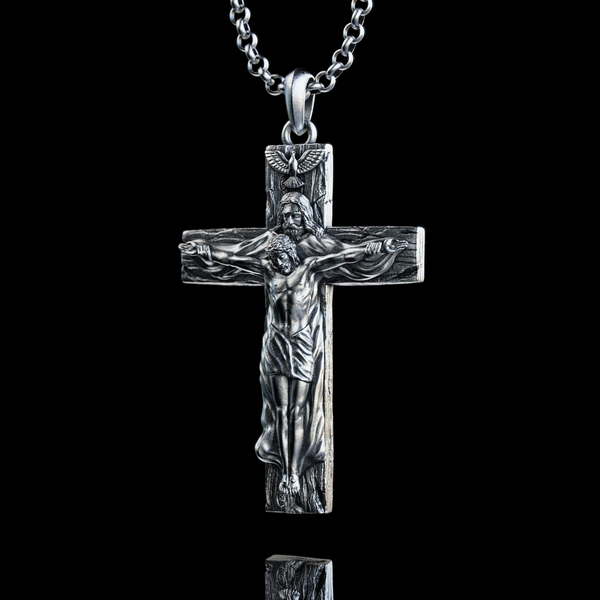 New Titanium Steel Trinity Cross Necklace