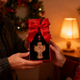 St. Michael the Archangel Wooden Cross Pendant