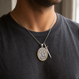 The Protection Amulet of St. Michael Archangel with a Sword Pendant Necklace
