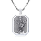 St.Michael Archangel Necklace guardian angel patron saint of paratroopers police military paramedics firemen Michael talisman protection