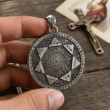 Seal of the Seven Angels Round Necklace Amulet