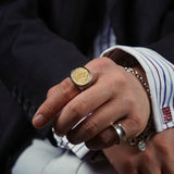 Saint Benedict Medal Stainless Steel Cross Ring