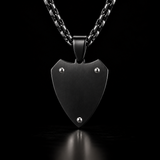 Titanium Steel Shield of Faith Cross Pendant | Protective Christian Jewelry