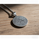 Vintage Titanium Seven Archangel's Seal Pendant - Amulet against evil eyes, curses, spells