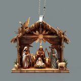 7 Styles Nativity Scene Acrylic Pendants | Christian Christmas Decor for Car Rearview Mirror, Backpack & More