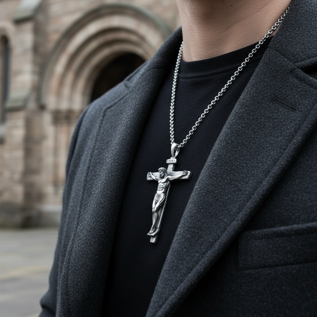 INRI Jesus Crucifix Cross Pendant Necklace – BGCOPPER