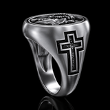 925K Sterling Silver Praying Hands Ring - Christian Symbol of Faith and Devotion
