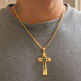 Triple Stainless Steel Cross Necklace