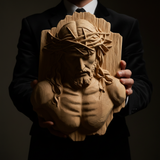 Jesus Crown of Thorns Beechwood Sculpture