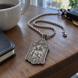 S925 Sterling Silver Sacred Heart of Jesus Pendant Necklace – Christian Faith Religious Jewelry