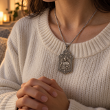 S925 Sterling Silver Sacred Heart of Jesus Pendant Necklace – Christian Faith Religious Jewelry