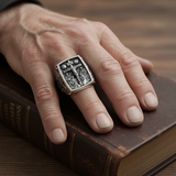 S925K Silver Handcrafted Jesus Crucifixion Scene Ring